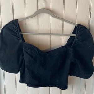 BDG black denim crop
